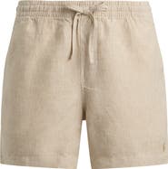 Polo Ralph Lauren Prepster 6-Inch Microcheck Linen Drawstring Shorts