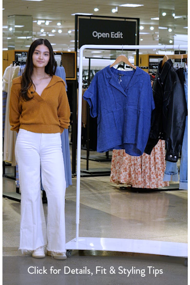 Notch Collar Organic Linen Button-Up Shirt video