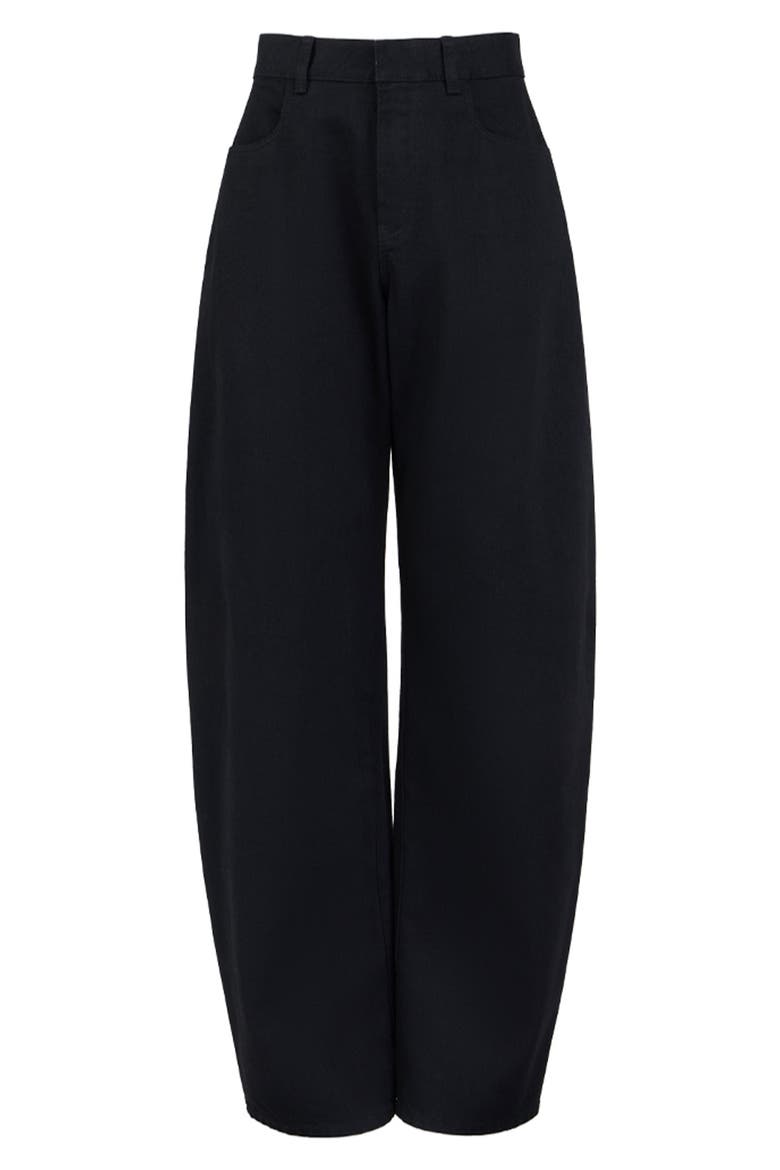 Round Wide Leg Jeans, Main, color, NOIR ALAIA