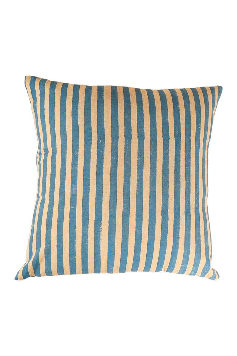 Oh! Stripes Block Print Pillow - Cover Only, Main, color, Blue