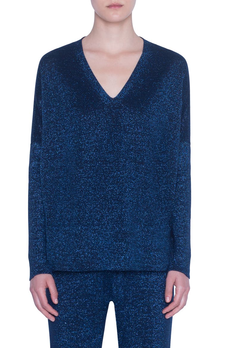 Metallic Wool Sweater, Main, color, NIGHT SKY