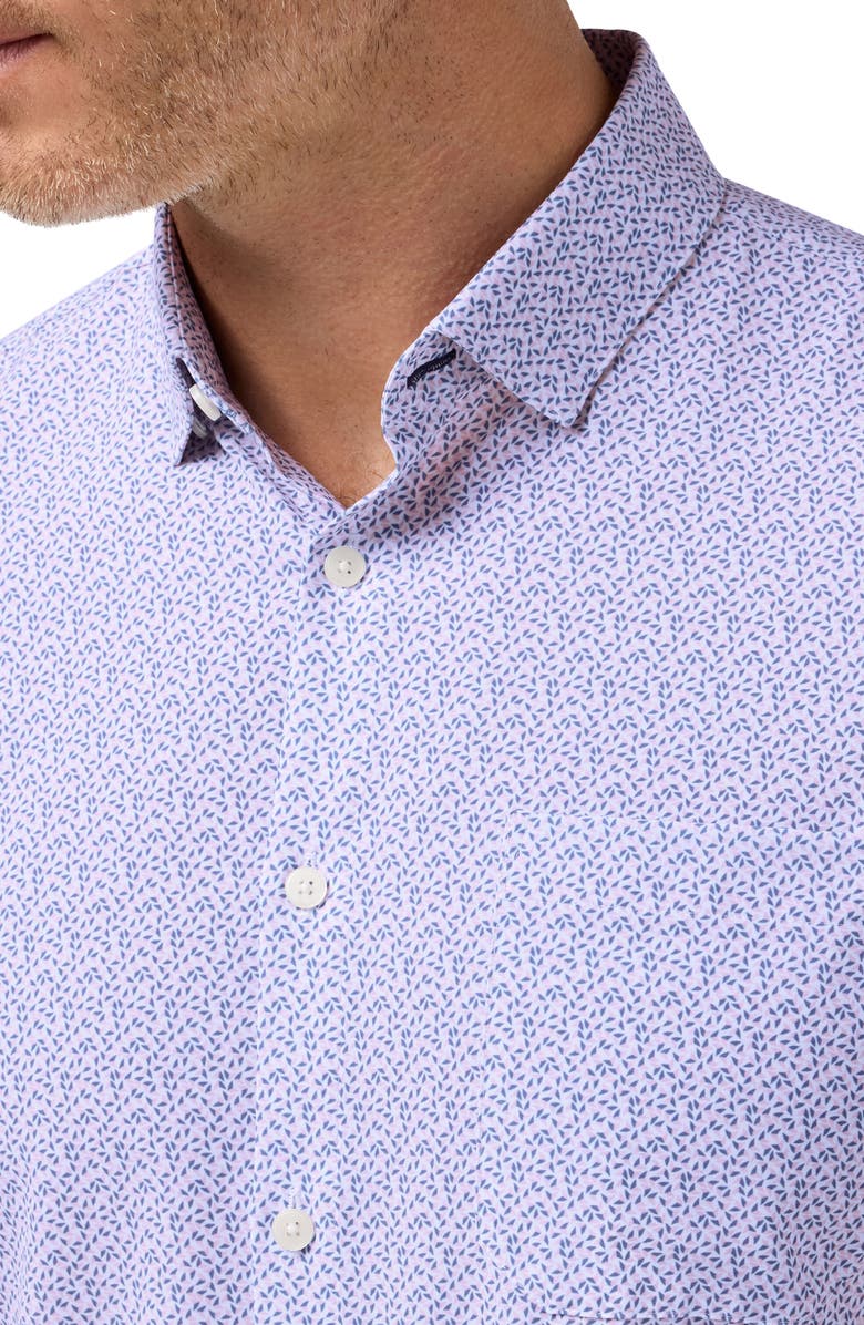 Mizzen+Main Leeward Trim Fit Short Sleeve Performance Button-Up Shirt, Alternate, color, 