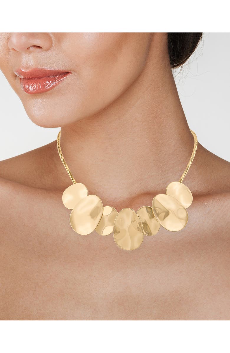 JARDIN Overlapping Oval Snake Chain Necklace, Alternate, color, Gold