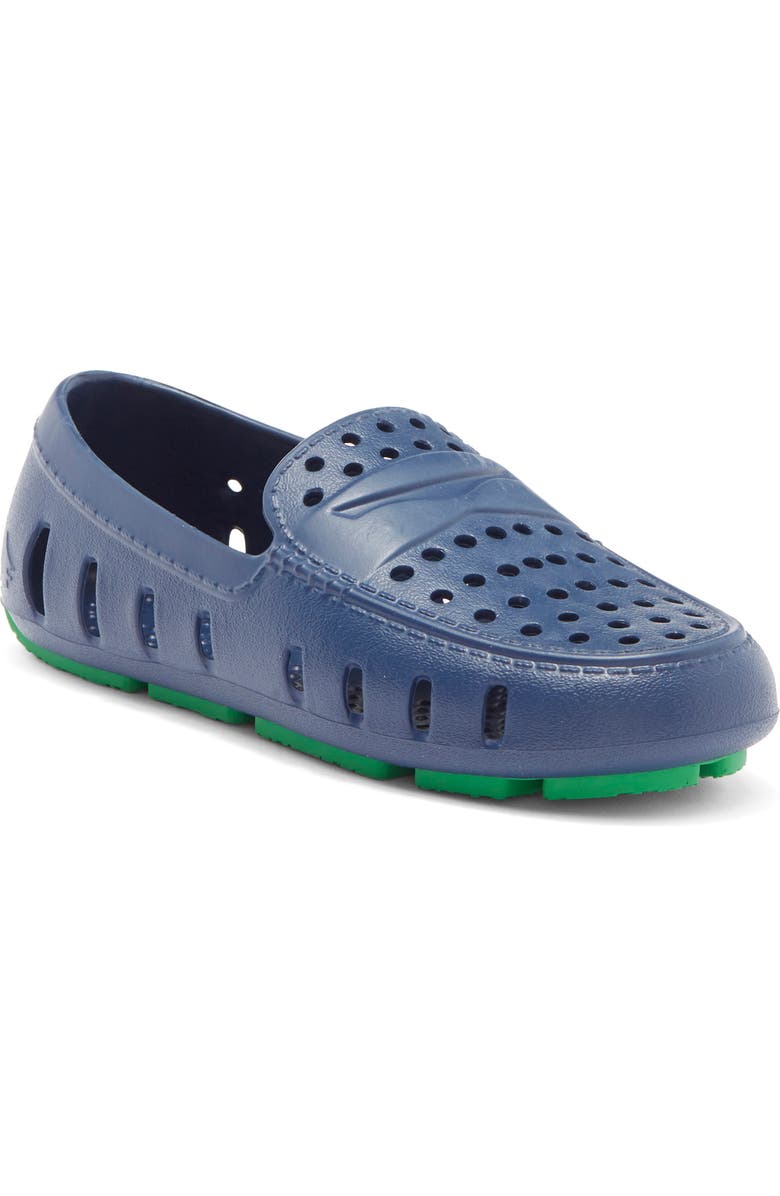 FLOAFERS Kids' Prodigy Driver Loafer, Main, color, Navy Peony/ Turf Green