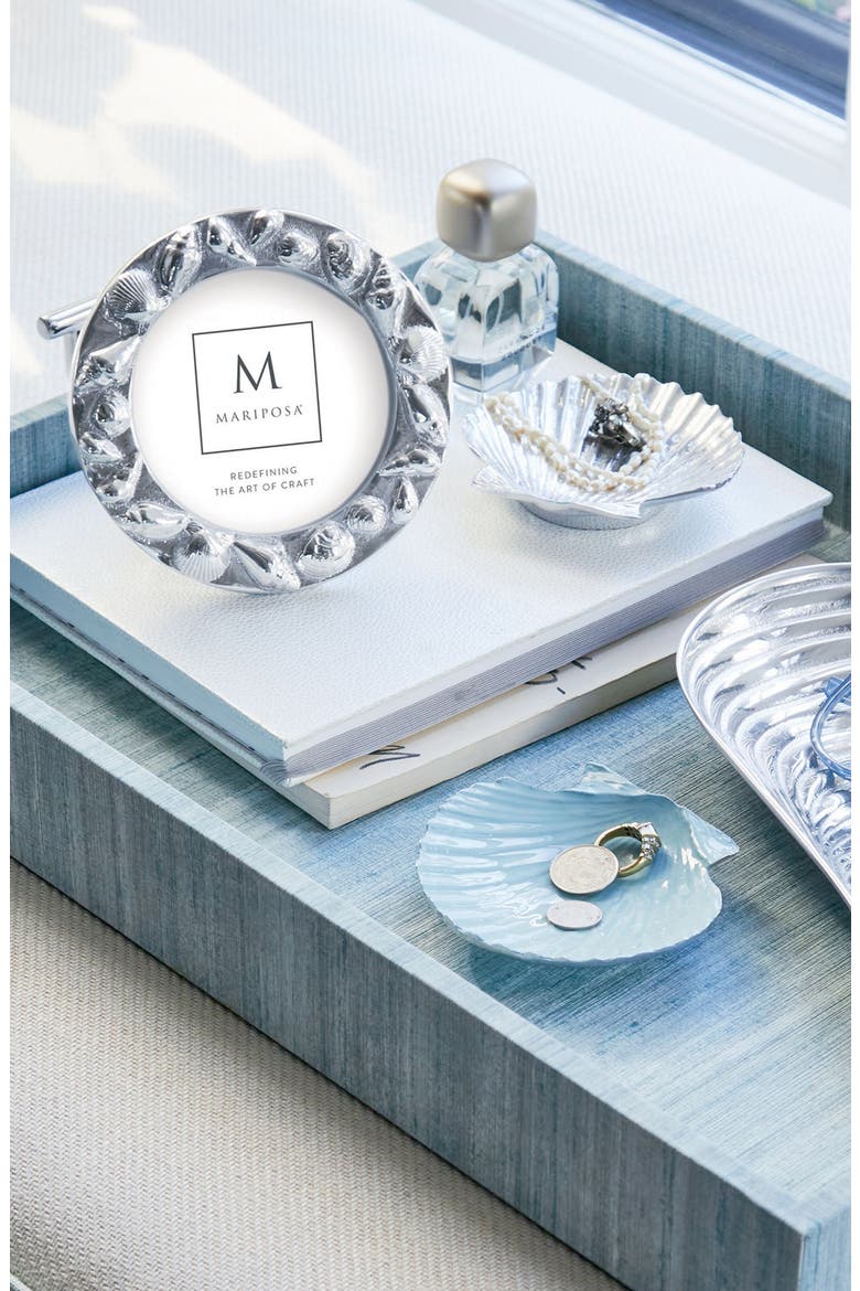 Scallop Trinket Dish, Alternate, color, SILVER
