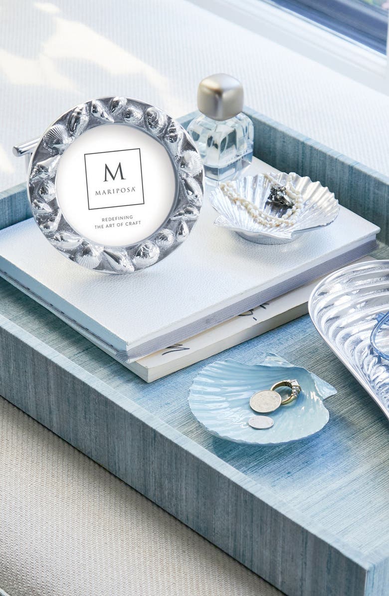 Mariposa Scallop Trinket Dish, Alternate, color, Silver