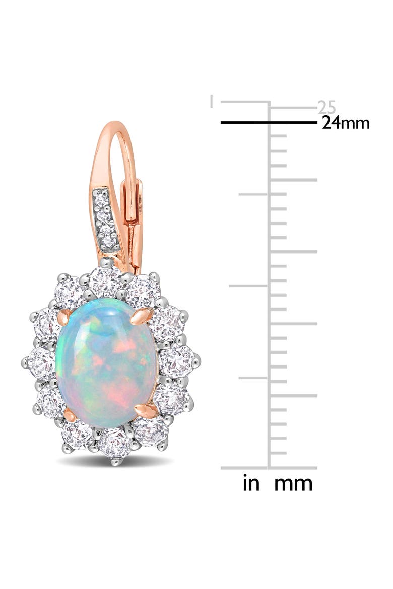 Ethiopian Opal and Diamond Drop Earrings, Alternate, color, BLUE