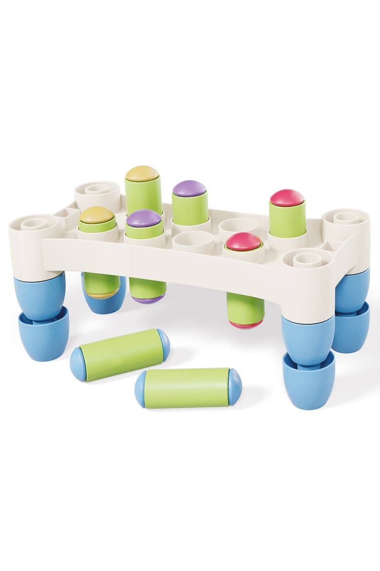 Playeco+ Hammer Peggy Peg Pounding Toy, Interactive Colorful Board, Alternate, color, Multicolored
