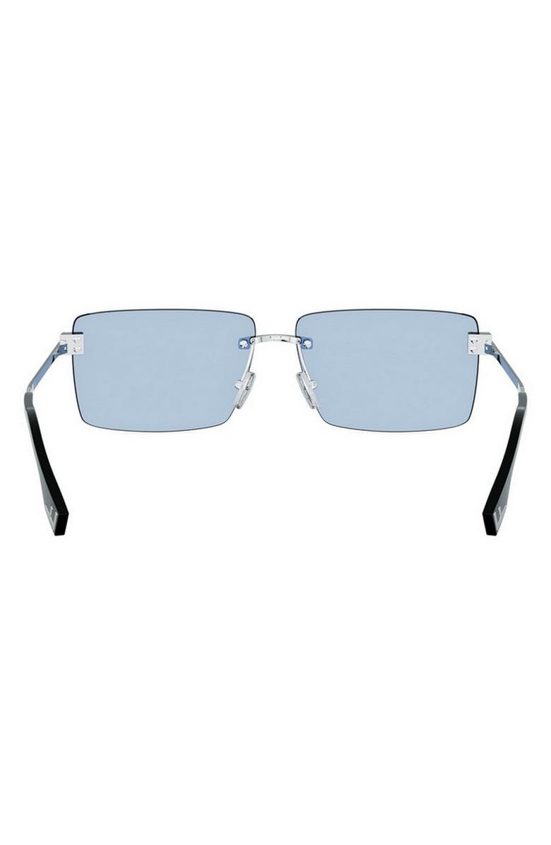 Fendi Sky Rimless Rectangular Sunglasses, Alternate, color, 