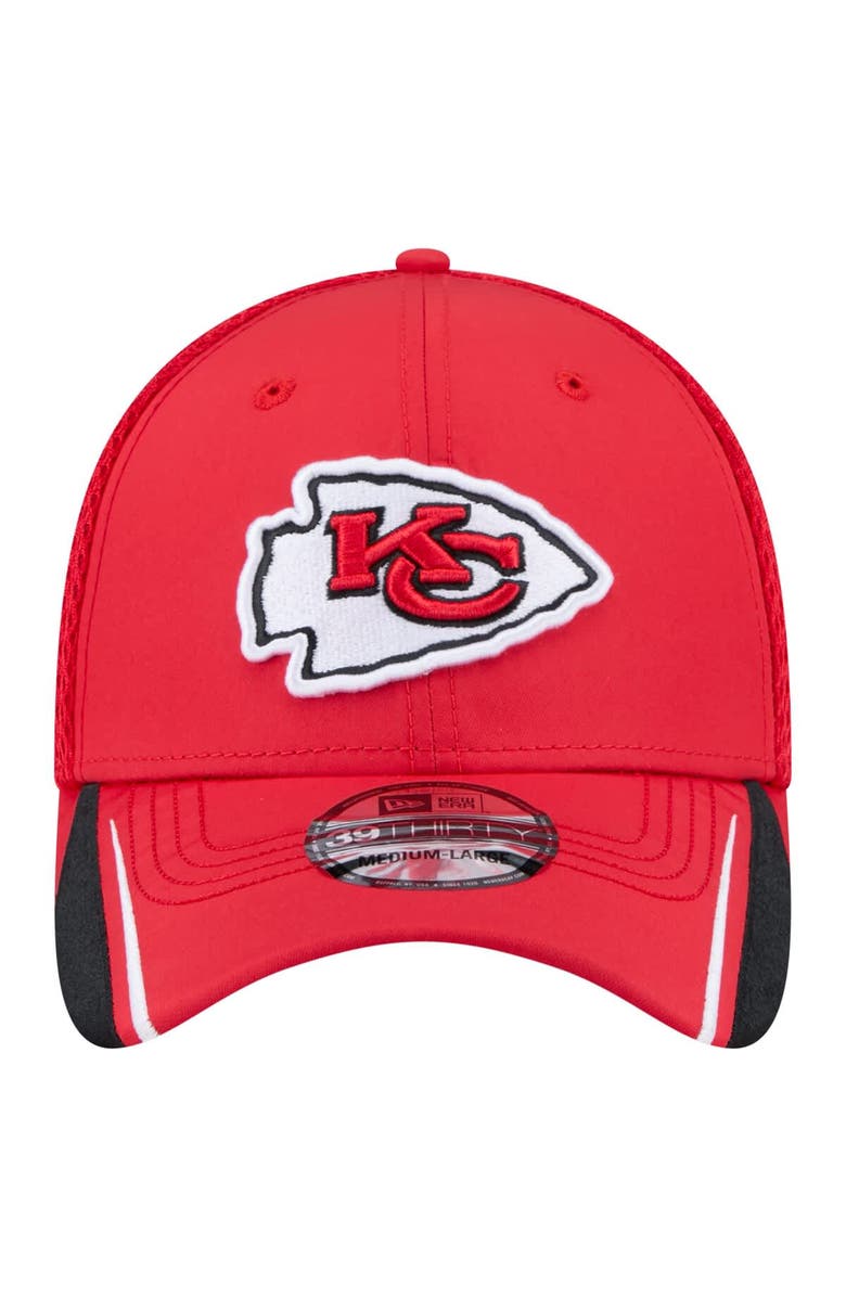 New Era Men's New Era  Red Kansas City Chiefs Game Day Linear 39THIRTY Flex Hat, Alternate, color, 