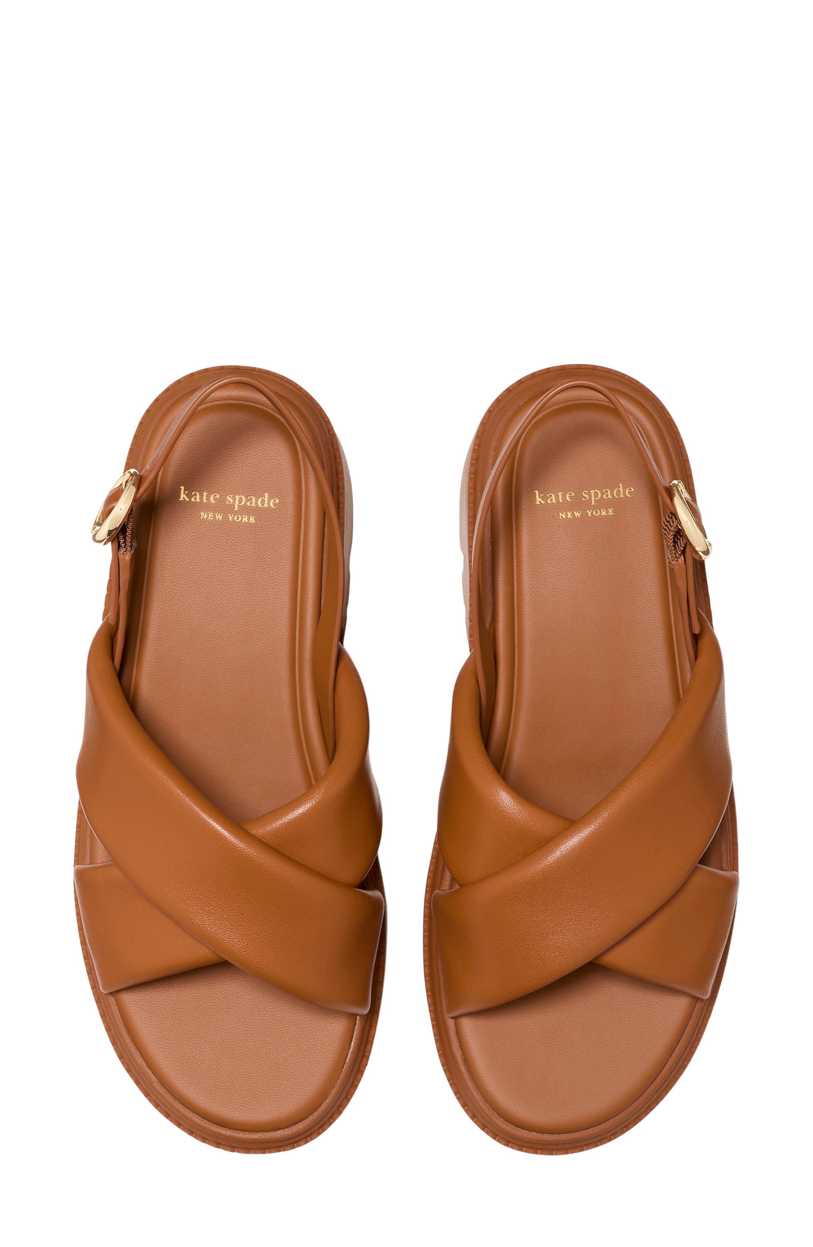 Kate Spade New York slingback platform sandal, Alternate, color, Saddle