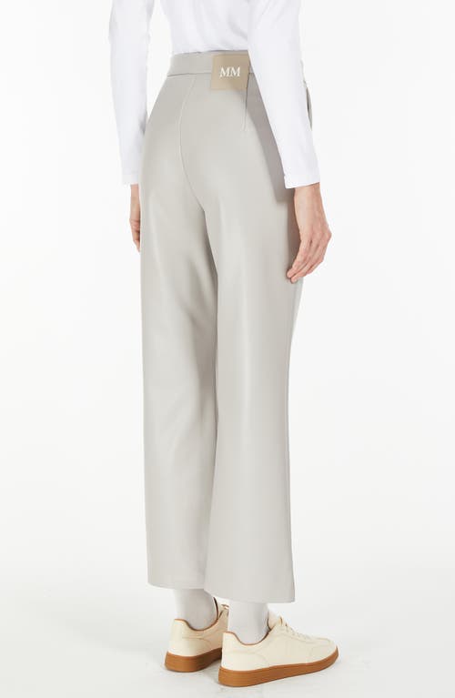 Mm Sport Faux Leather Ankle Pants In Light Grey