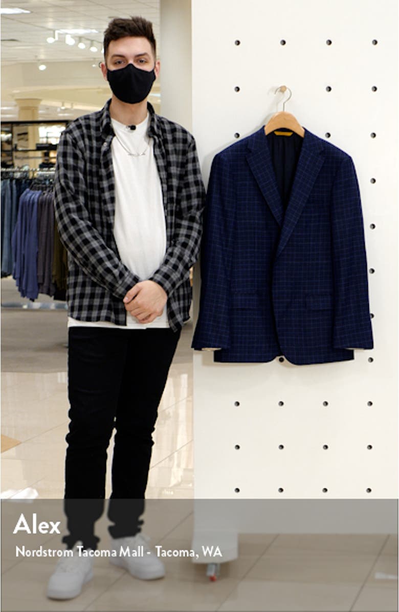 Check Wool Blend Jacket, sales video thumbnail