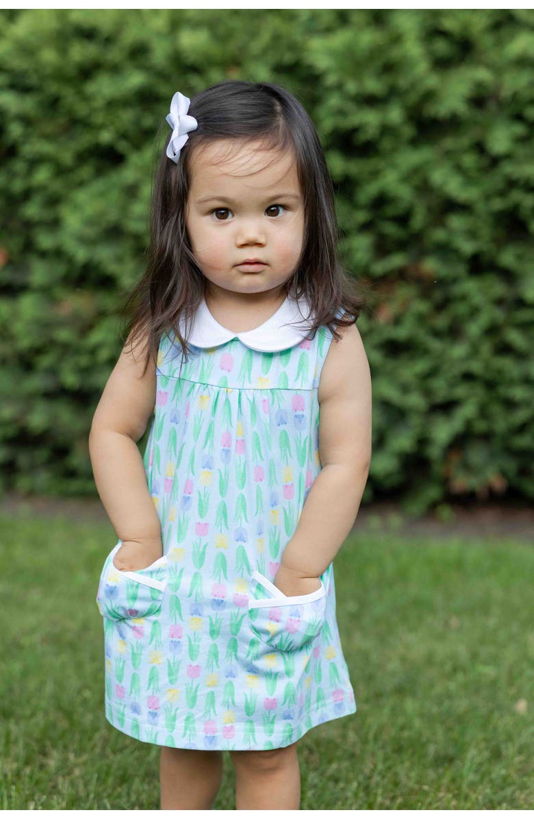 Florence Eiseman Printed Knit Tulip Pocket Dress, Alternate, color, Multi