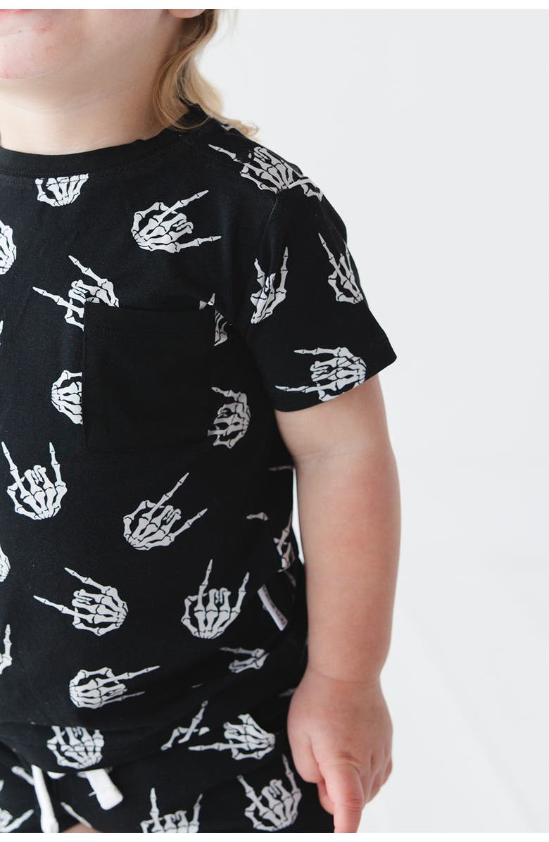 Charlie Lou Baby<sup>®</sup> Baby Boy's Rock N' Skull T-Shirt & Shorts Set, Alternate, color, 