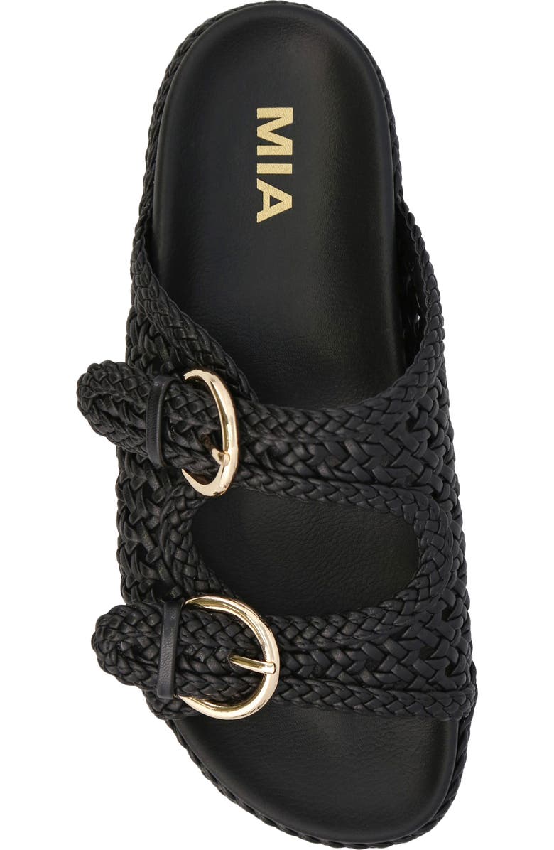 MIA Braided Buckle Strap Platform Sandal, Alternate, color, Black