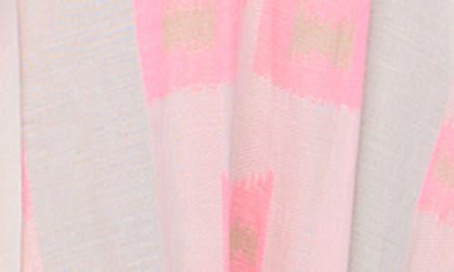 Shop Ranee's Ranees Three-quarter Sleeve Cotton Maxi Dress In Pink