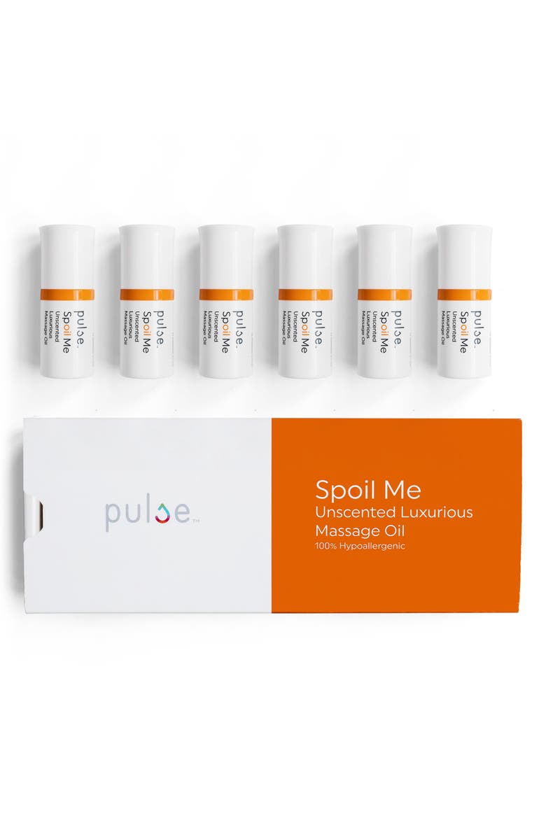 PULSE 6-Pack Spoil Me Unscented Luxurious Massage Oil, Main, color, 