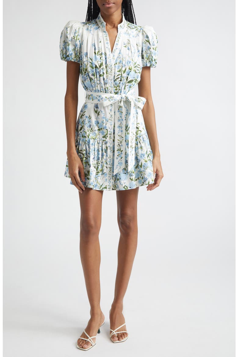 puff sleeve shirt dress Ruffle Cut in a flattering midi length Puff Sleeve Shirt Dress |