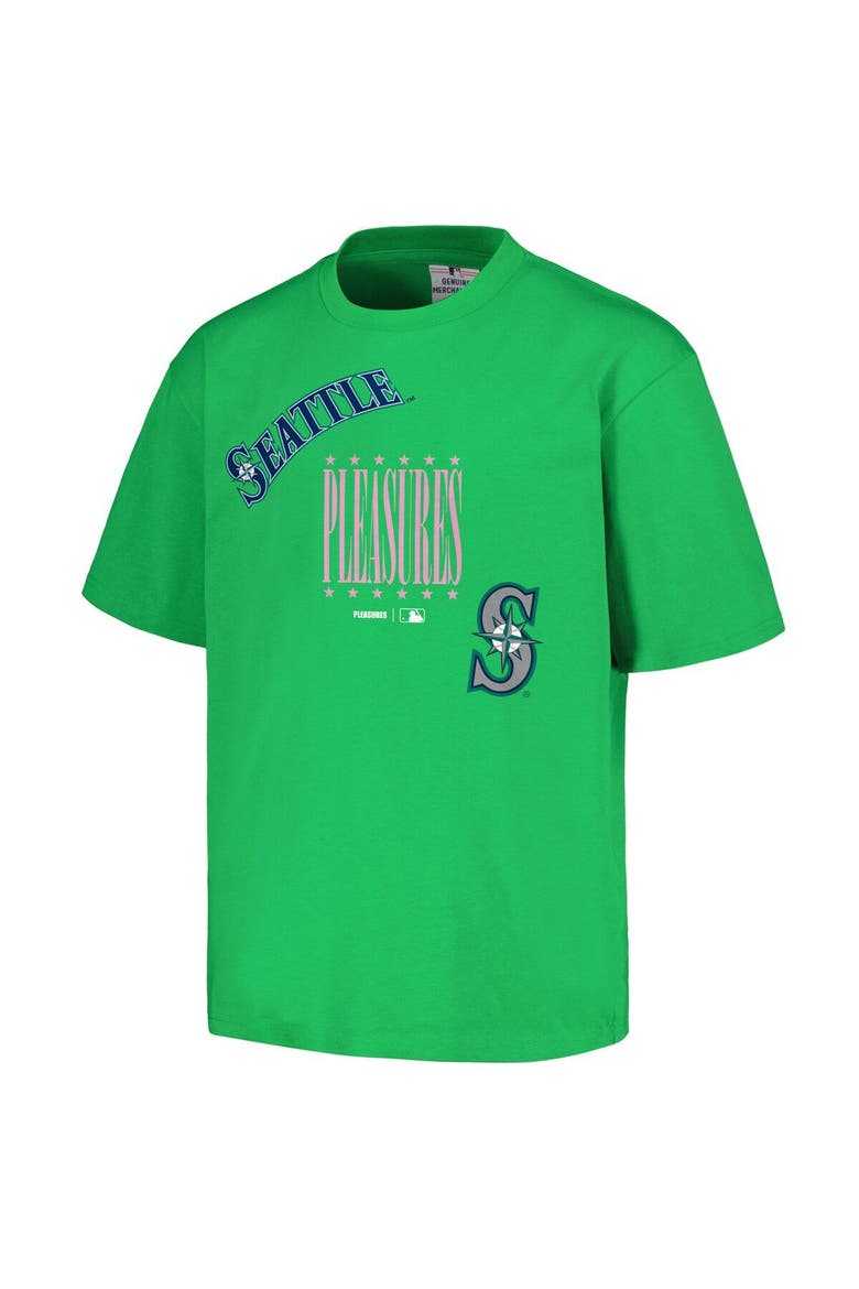 Men's PLEASURES  Green Seattle Mariners Repurpose T-Shirt, Alternate, color, Green