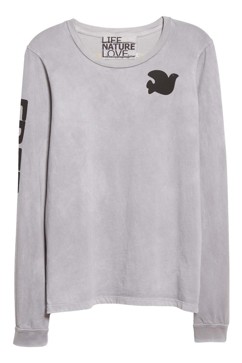 Artists Wanted Long Sleeve Cotton Graphic Tee, Alternate, color, SILVEROCK