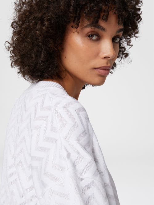 Missoni Tonal Chevron Oversized Cardigan In White