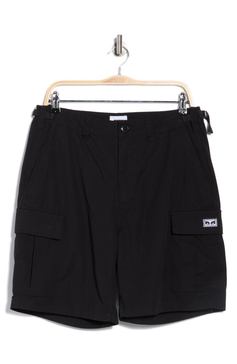 Obey Classic Cargo Shorts, Alternate, color, Black