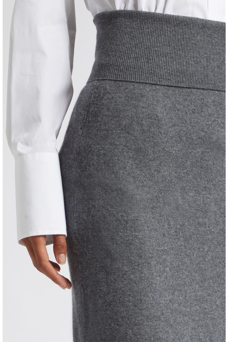 Virgin Wool Knit Pencil Skirt, Alternate, color, DARK GREY MELANGE
