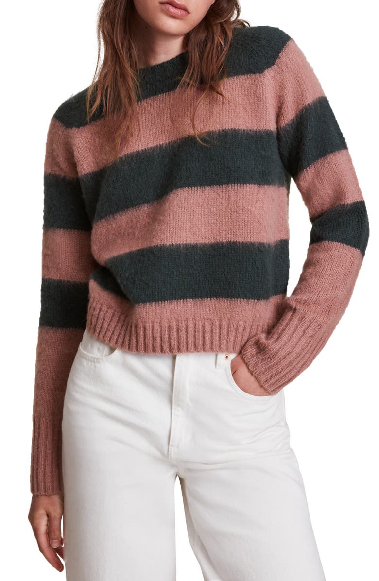 AllSaints Darla Stripe Sweater, Main, color, 
