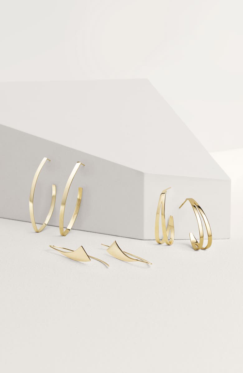 LANA Blake 14K Gold Marquise Hoop Earrings, Alternate, color, 