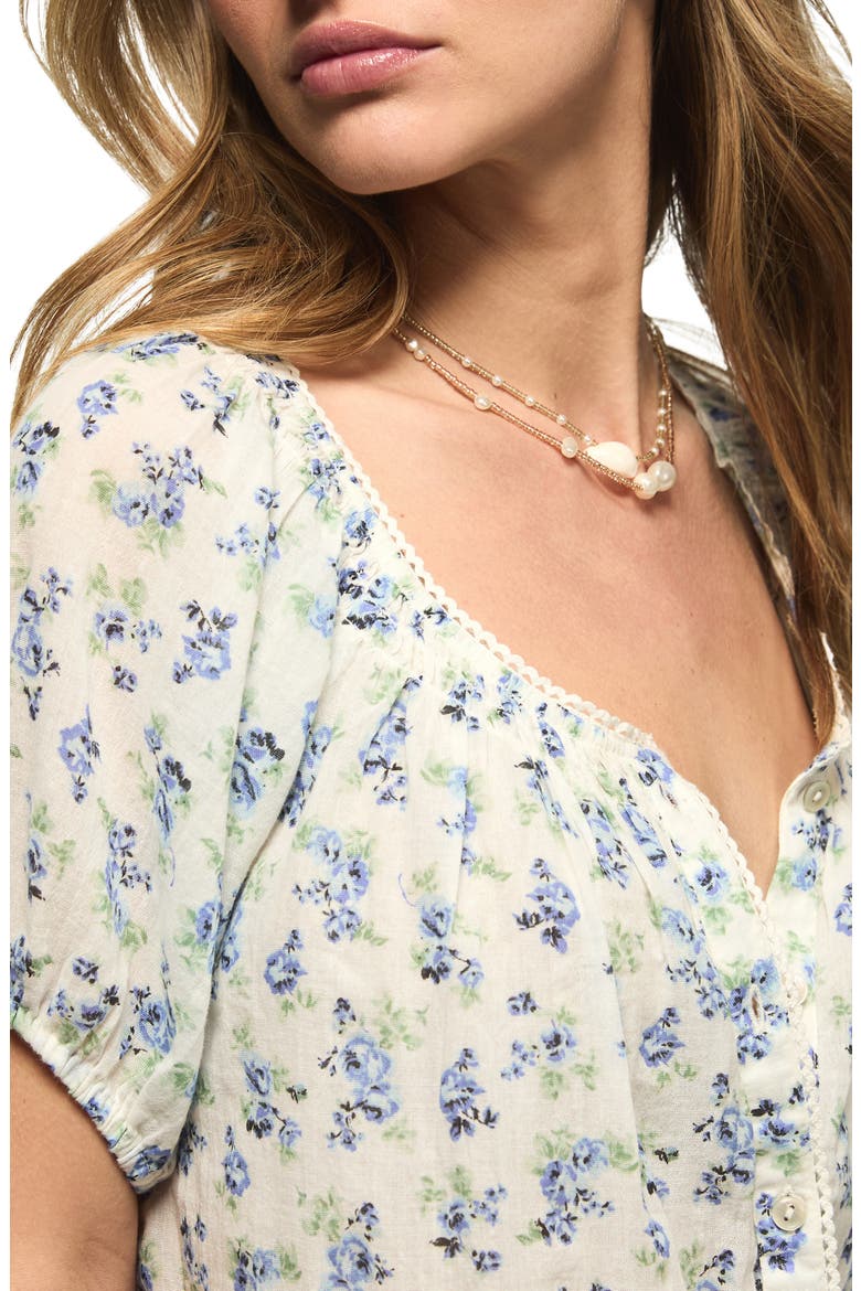 Flowy Raglan Sleeve Top, Alternate, color, CREAM FLORAL