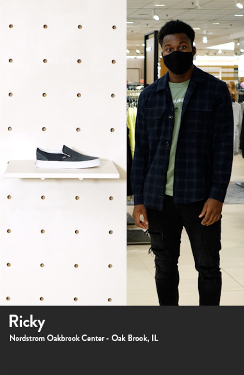 Embossed Mini Check Classic Slip-On Sneaker, sales video thumbnail