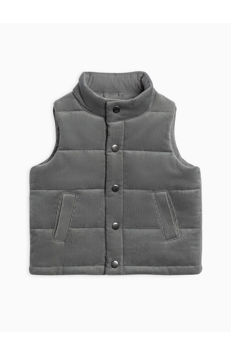 Kendi Idris Corduroy Snap Vest, Alternate, color, Agave