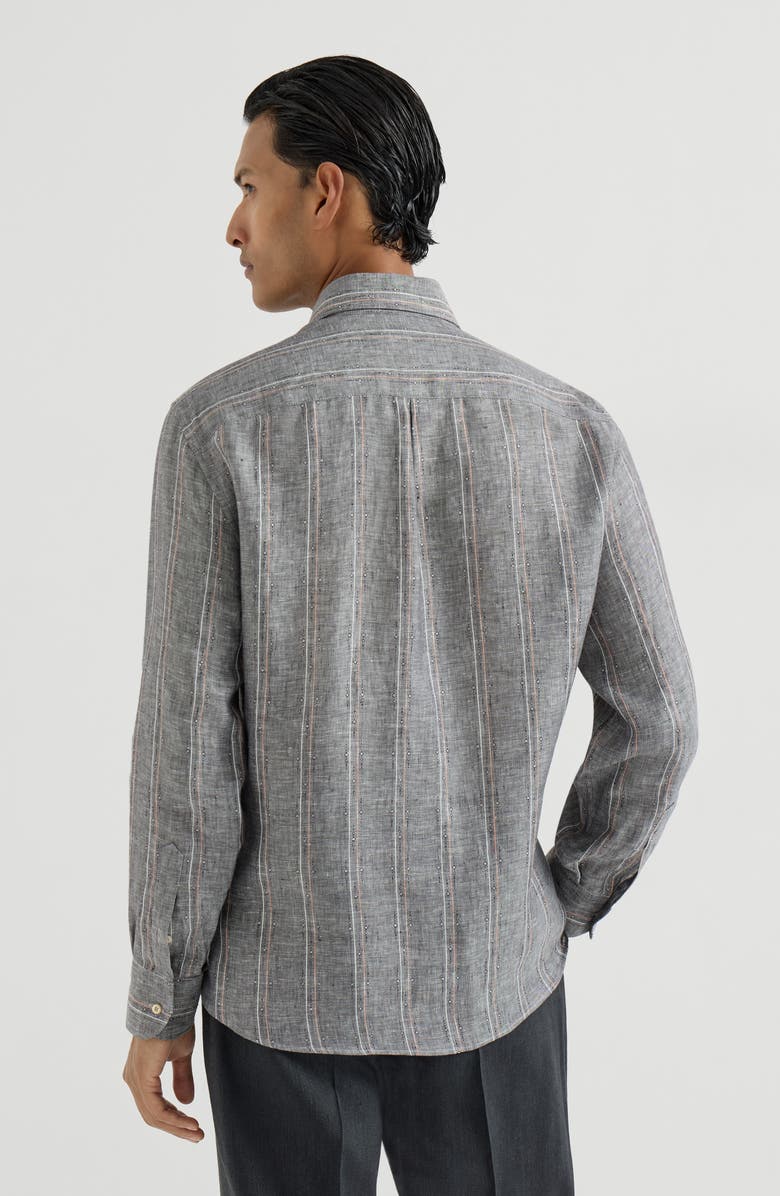 Brunello Cucinelli Shirt with chest pocket, Alternate, color, Grey