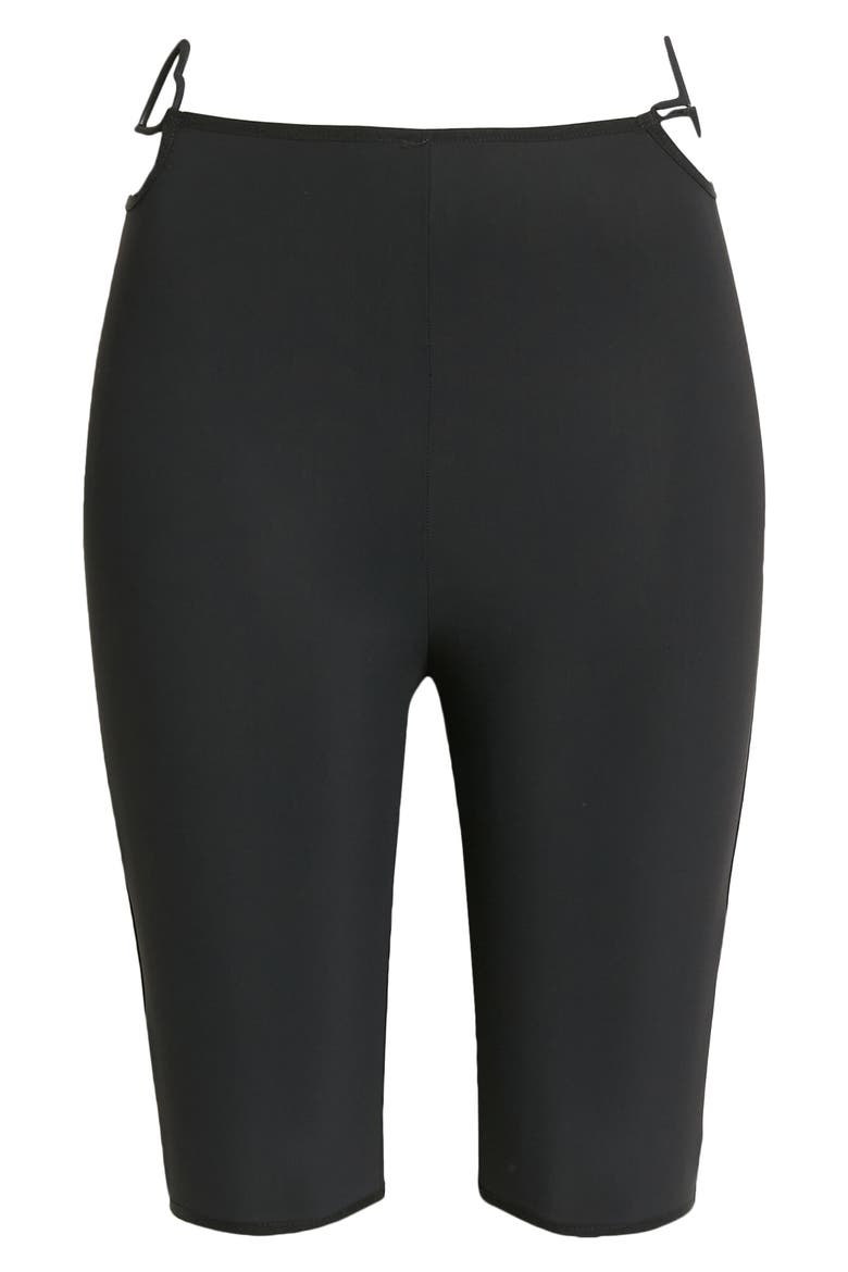 Heart Hip Detail Biker Shorts, Alternate, color, BLACK BLACK