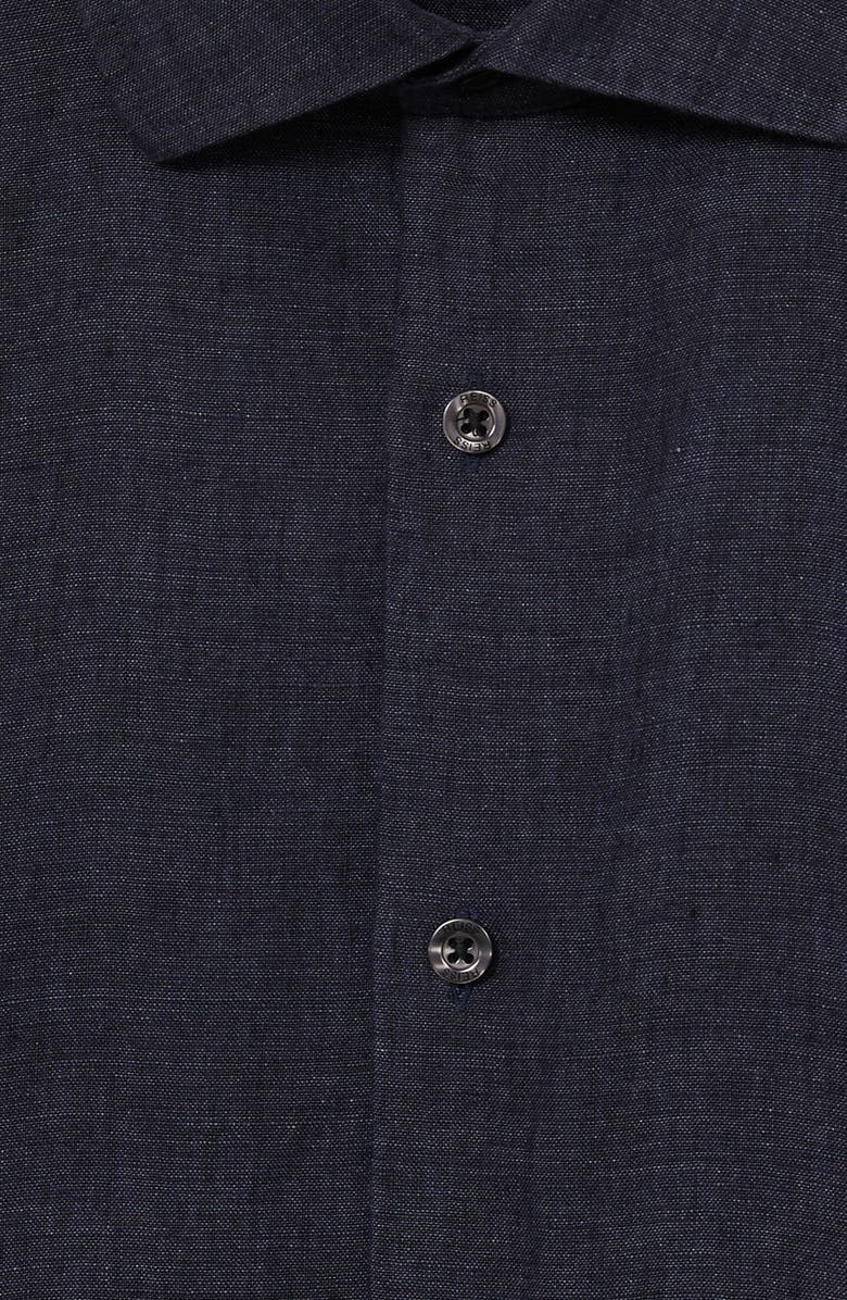 Reiss Holiday Short Sleeve Linen Button-Up Shirt, Alternate, color, 