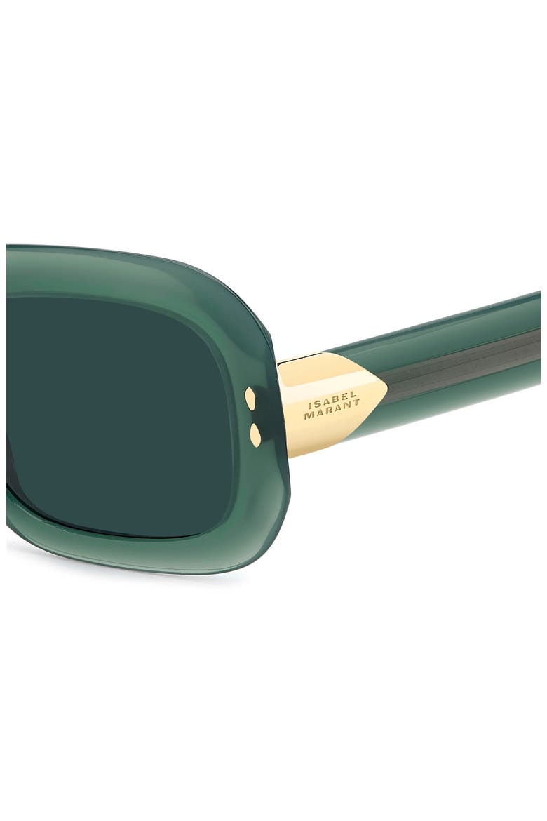 53mm Rectangular Sunglasses, Alternate, color, GREEN/ BLUE