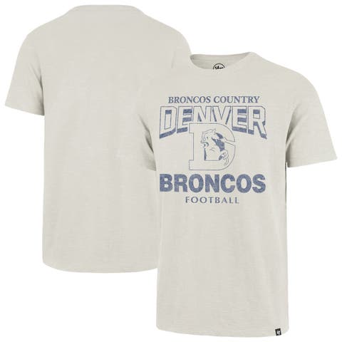 Men's '47  Natural Denver Broncos Head On Scrum Slub T-Shirt