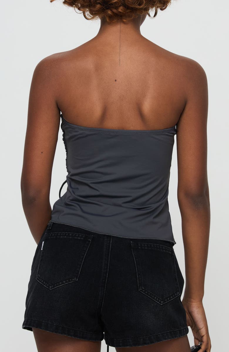 Princess Polly Dessy Asymmetric Hem Strapless Stretch Top, Alternate, color, 