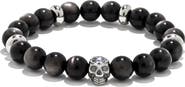 EYE CANDY LOS ANGELES James Skull Head Beaded Stretch Bracelet