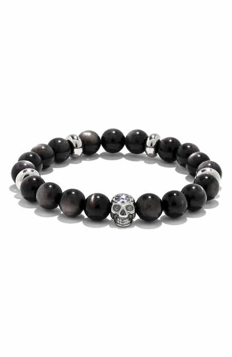 EYE CANDY LOS ANGELES James Skull Head Beaded Stretch Bracelet