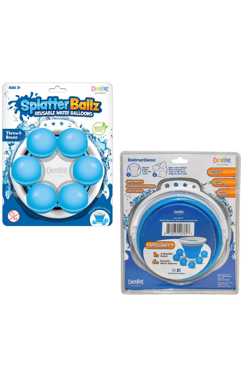 SplatterBallz XXSplatterBallz Reusable Watter Ballon Battle Kit, Blue, Alternate, color, Multicolored
