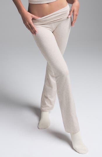 COTTON JERSEY FOLDOVER PANT | LIGHT HEATHER GREY