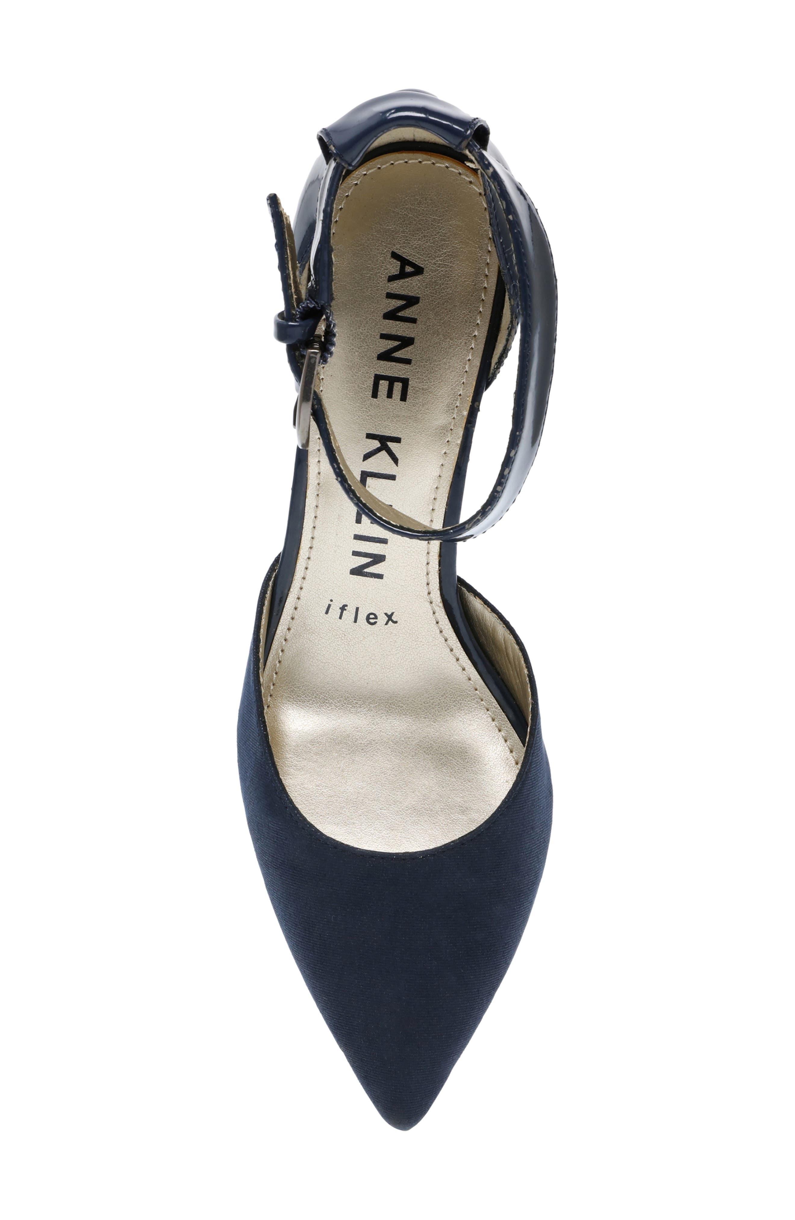 Anne Klein Fabulist Pointed Toe Pump, Alternate, color, Navy