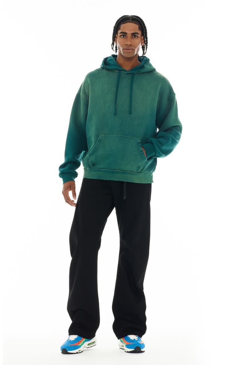 Core Distressed French Terry Pullover Hoodie, Alternate, color, BAYBERRY