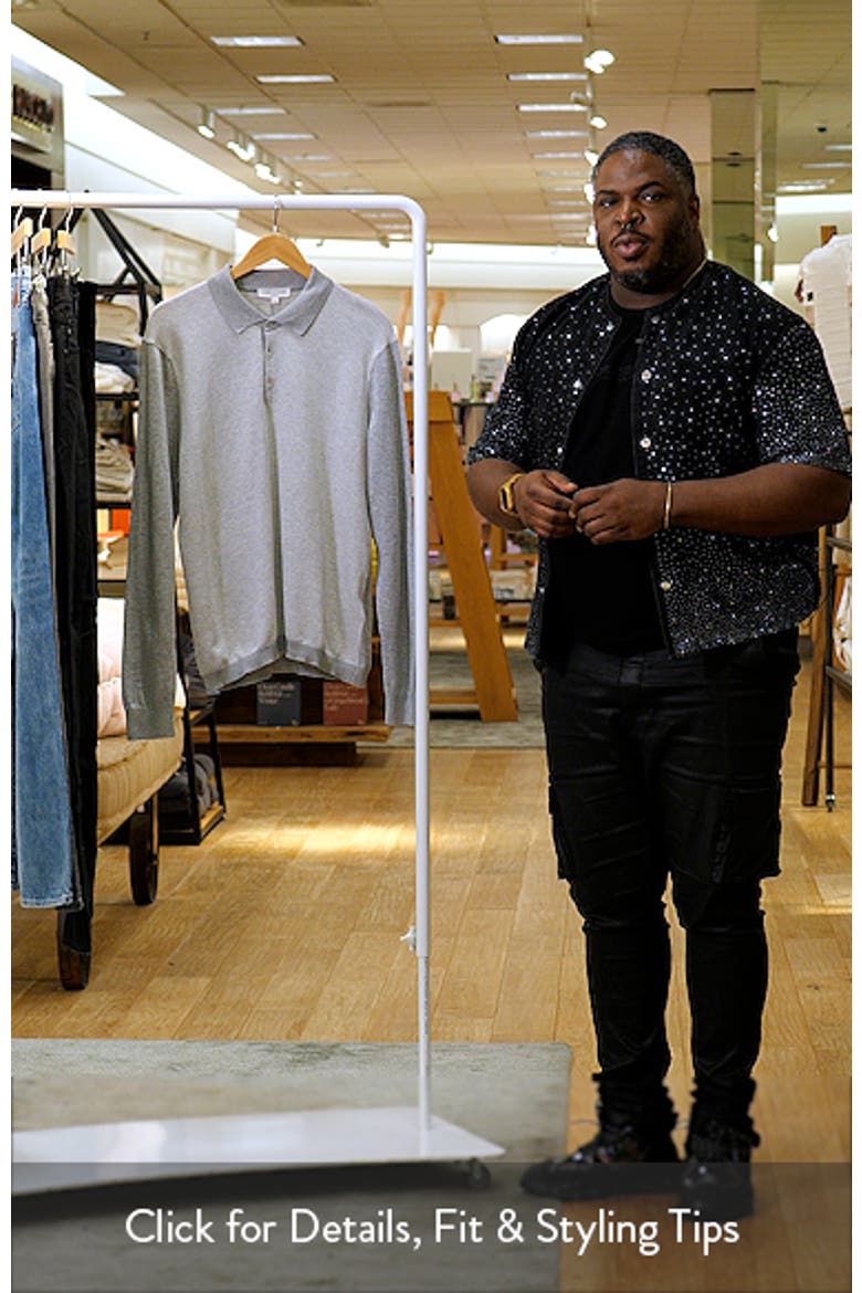 Francois Long Sleeve Cotton & Silk Polo Sweater video