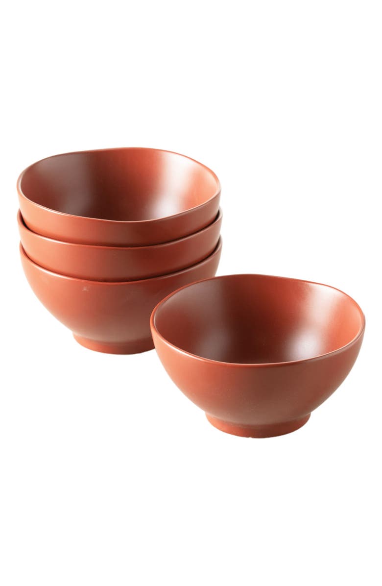 Fortessa Heirloom Set of 4 Rice Bowls, Alternate, color, Terracotta