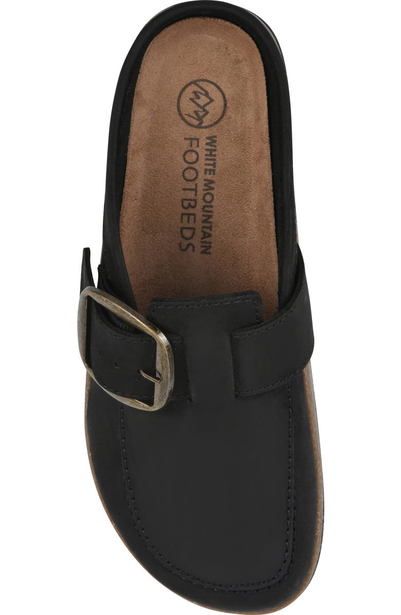 White Mountain Footwear Bueno Mule, Alternate, color, Black Leather