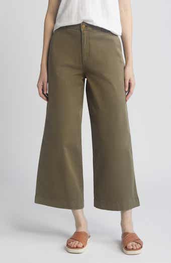 Caslon® Ultra High Rise Wide Leg Twill Pants