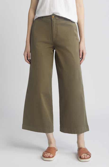 Caslon® Ultra High Rise Wide Leg Twill Pants
